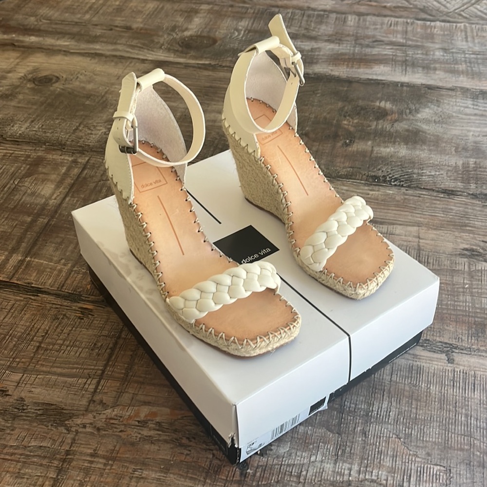 Dolce Vita Nilton Wedge White Leather